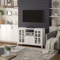 Artisan Solid Wood Tall TV Media Stand For TVs up to 60 inches - Left View