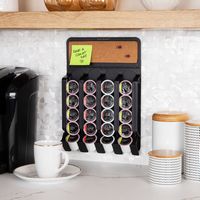 Mind Reader - Single Serve Pod Organizer, Wall Mount, 20 Pod Capacity, Magnetic or Adhesive, 10.7... - Left View