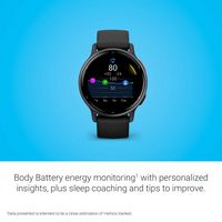Garmin - vívoactive 5 GPS Smartwatch 42 mm Fiber-reinforced polymer - Slate Aluminum and Black - Left View