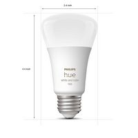 Philips - Hue A19 Bluetooth 75W Smart LED Bulb - White and Color Ambiance - Left View