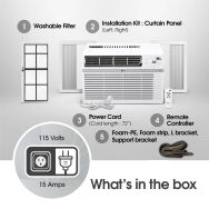 LG - 550 Sq. Ft. 12,000 BTU Smart Window Air Conditioner - White - Left View