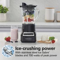 Hamilton Beach - Wave Crusher 40-Oz. Multi-Function Blender - Black - Left View
