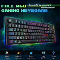 REDRAGON - S107-BA Gaming Keyboard and Mouse Combo, RGB Backlit Gaming Keyboard & 3200 DPI Mouse,... - Left View