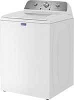 Maytag - 4.2 Cu. Ft. High-Efficiency Top Load Washer with Deep Fill Option - White - Left View