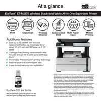 Epson - EcoTank ET-M2170 Wireless Monochrome All-in-One Supertank Printer - White - Left View