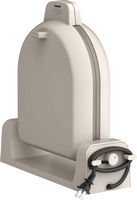 Bella - Fits-anywhere Kitchenware: Flip & Store Belgian Waffle Maker - Oatmilk - Left View