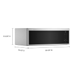 KitchenAid - 1.1 Cu. Ft. Low Profile Over-the-Range Smart Microwave with Sensor Cooking and Dual ... - Left View