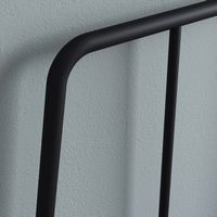 Sauder - Harvey Park Twin Metal Platrorm Bed w/ Headboard - Black - Left View