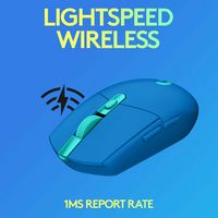 Logitech - G305 LIGHTSPEED Wireless Optical 6 Programmable Button Gaming Mouse with 12,000 DPI HE... - Left View