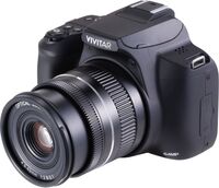Vivitar - 4K (2160) Video Hybrid Optical Zoom Bridge Camera with Lens - Black - Left View