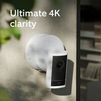 Ring - Outdoor Cam Pro Power Over Ethernet, Retinal 4K video, 10x Zoom, Low-Light Sight full-colo... - Left View