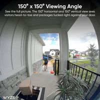 Wyze - Battery Video Doorbell - Black - Left View