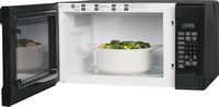 GE - 1.4 Cu. Ft. Mid-Size Microwave - Black - Left View