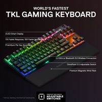 SteelSeries - Apex Pro TKL V2 Wireless Mechanical OmniPoint Adjustable HyperMagnetic Gaming Keybo... - Left View