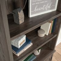 Sauder - Aspen Post Library Hutch - Pebble Pine - Left View