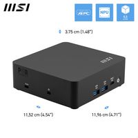 MSI - Cubi NUC AI 1UMG Mini Desktop - Intel Core Ultra 5-125H - 16GB Memory - Intel Arc Graphics ... - Left View