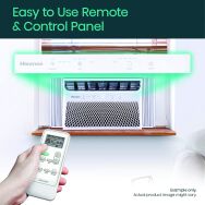 Hisense - 8,000 BTU Window Air Conditioner with ConnectLife App 350 Sq. Ft. with Remote - White - Left View