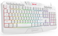 REDRAGON - S101W-1 Wired RGB Backlit Gaming Keyboard with Multimedia Keys Wrist Rest and Red Back... - Left View