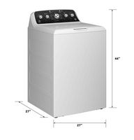 GE - 4.6 Cu. Ft. High-Efficiency Top Load Washer with Deep Fill and Cold Plus - White with Matte ... - Left View