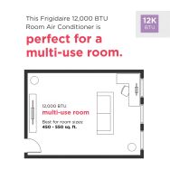 Frigidaire - 230V 12,000 BTU 550 Sq. Ft. In Wall Air Conditioner - White - Left View
