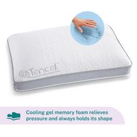 Sleep Innovations - Customizable Comfort Gel Memory Foam Pillow, Tencel Cover, Soft Medium Firm A... - Left View