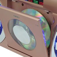 Studebaker - 80's Retro Street Boombox with Bluetooth - Rose Gold - Left View