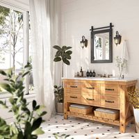 LOVMOR - Rectangle Framed Wall Bathroom Vanity Mirror Accent Mirror - 18