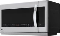 LG - 2.2 Cu. Ft. Over-the-Range Microwave - Stainless steel - Left View
