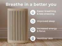 The Windmill Air Purifier, 3-in-1, Ultra-Quiet, HEPA Filter Medical Grade, Small to Medium Rooms ... - Left View