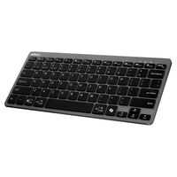 Adesso - Multi OS Bluetooth Scissor Switch Keyboard with CoPilot AI Hotkey - Black and Grey - Left View