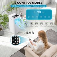 Costway 6000 BTU Portable Air Conditioner Cools up to 350 sq.ft 3-in-1 AC Unit with Cool Fan Dehu... - Left View