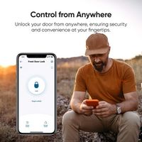 Smart Lock C210 WiFi Replacement Deadbolt Unlock with eufy App, Keypad, Smart Devices - Black - Left View
