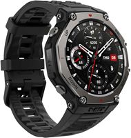 Amazfit - T-Rex Smartwatch 38.6mm Silicone - Black - (2025) - Left View