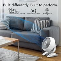 Vornado - 6303DC Energy Smart Fan, Whole Room Circulation with Variable Speed and Remote Control ... - Left View