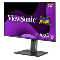 ViewSonic - VG2452 24 IPS FHD Ergonomic Monitor (USB Hub, HDMI, DisplayPort) - Black - Left View