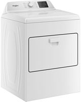 Whirlpool - 7.0 Cu. Ft. Electric Dryer with Adaptive Dry and Top Venting - White - Left View