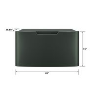 GE - Washer/Dryer Laundry Pedestal with Storage Drawer - Jade Green - Left View