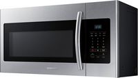 Samsung - 1.6 cu. ft.  Over-the-Range Fingerprint Resistant  Microwave - Stainless Steel - Left View