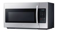 Samsung - 1.8 cu. ft.  Over-the-Range Fingerprint Resistant  Microwave with Sensor Cooking - Stai... - Left View