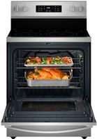 Whirlpool - 5.3 Cu. Ft. Freestanding Single Electric Range with Steam Air Fry and Air Baking - St... - Left View