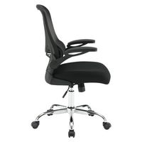 OSP Home Furnishings - Mesh Back Manager’s Chair with Bulit in Lumbar Support and Chrome Base - B... - Left View