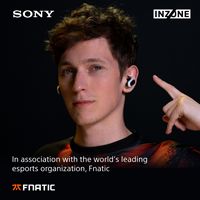 Sony - INZONE Buds Truly Wireless Noise Canceling Gaming Earbuds for PC and PS5 - Black - Left View