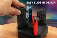 NEXT - Joy-Con Charge Station For Nintendo Switch & Switch OLED - Black - Left View