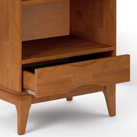 Simpli Home - Harper SOLID HARDWOOD 60 inch x 24 inch Mid Century Modern Bookcase with Storage - ... - Left View