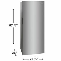 Frigidaire - 13 Cu. Ft. Garage Ready Convertible Upright Freezer - Fingerprint-Resistant Stainles... - Left View