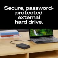 Seagate - One Touch with Password 2TB External USB 3.0 Portable Hard Drive with Rescue Data Recov... - Left View