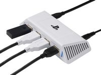PowerA 4-Port USB 5Gbps Hub Adapter for PlayStation®5 - White - Left View