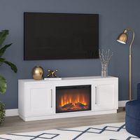 Cove Log Fireplace TV Stand for Most TVs up to 75