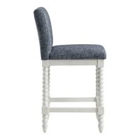 OSP Home Furnishings - Kaylee 26 Spindle Counter Stool - Indigo / Antique White - Left View