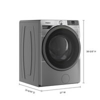 Whirlpool - 4.5 Cu. Ft. High Efficiency Smart Front Load Washer with FreshFlow Vent System - Silver - Left View